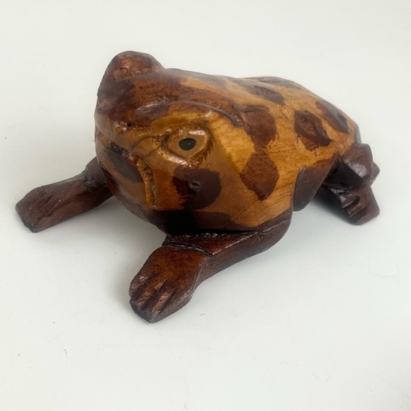 Hand Carved Wooden Frog - Picture 13 of 16